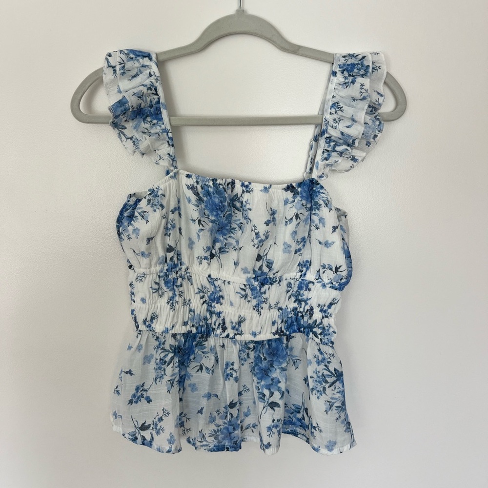 Francesca’s Mi Ami Floral Tank Top, Small